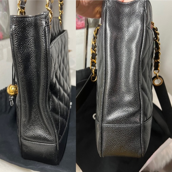 Authentic CHANEL Caviar chain black Tote - Picture 13 of 17